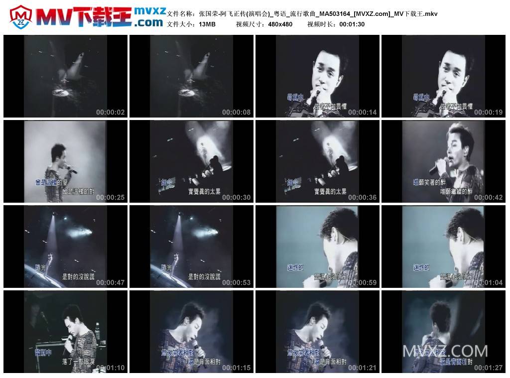 张国荣-阿飞正传(演唱会)_粤语_流行歌曲_MA503164